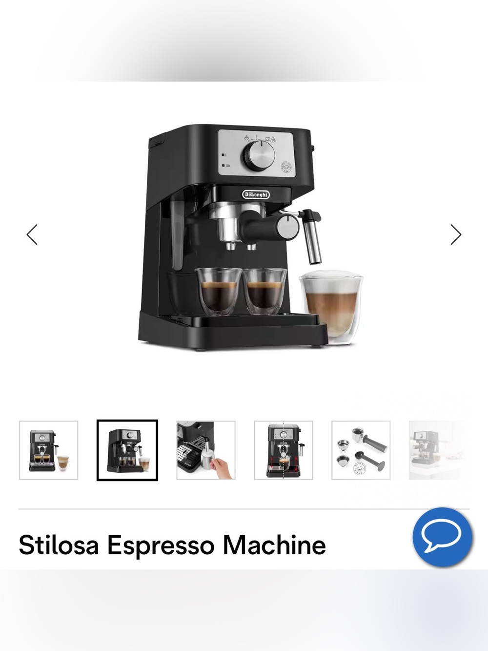 De'Longhi Stilosa Espresso Machine - Black